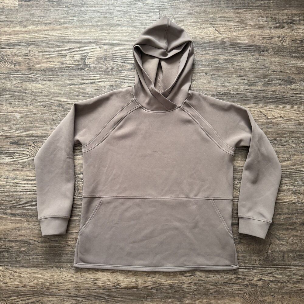 32 Degrees Heat Womens Taupe Tech Fleece Pullover Hoodie Size M Buttery Soft